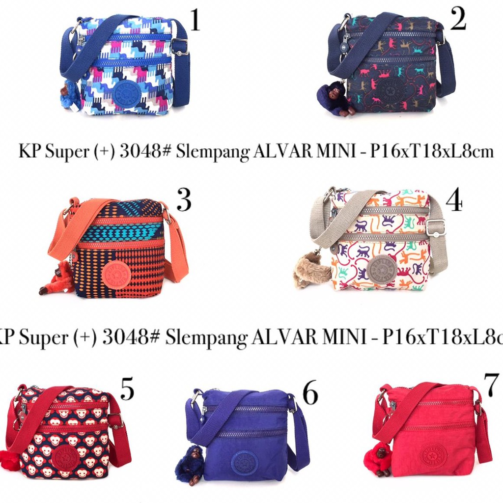 Tas Kipling Selempang Pria Kecil Alvar Mini Vertikal Cowok KP 3048 Perempuan Cewek Anak Remaja