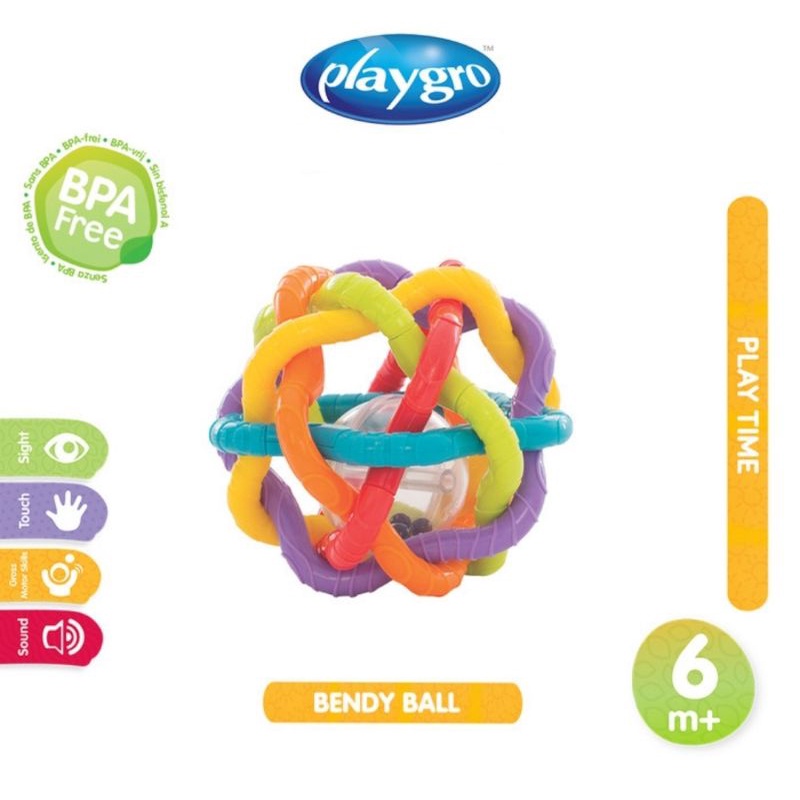 Playgro Bendy Ball - Mainan Bayi &amp; Anak Gigitan Bola