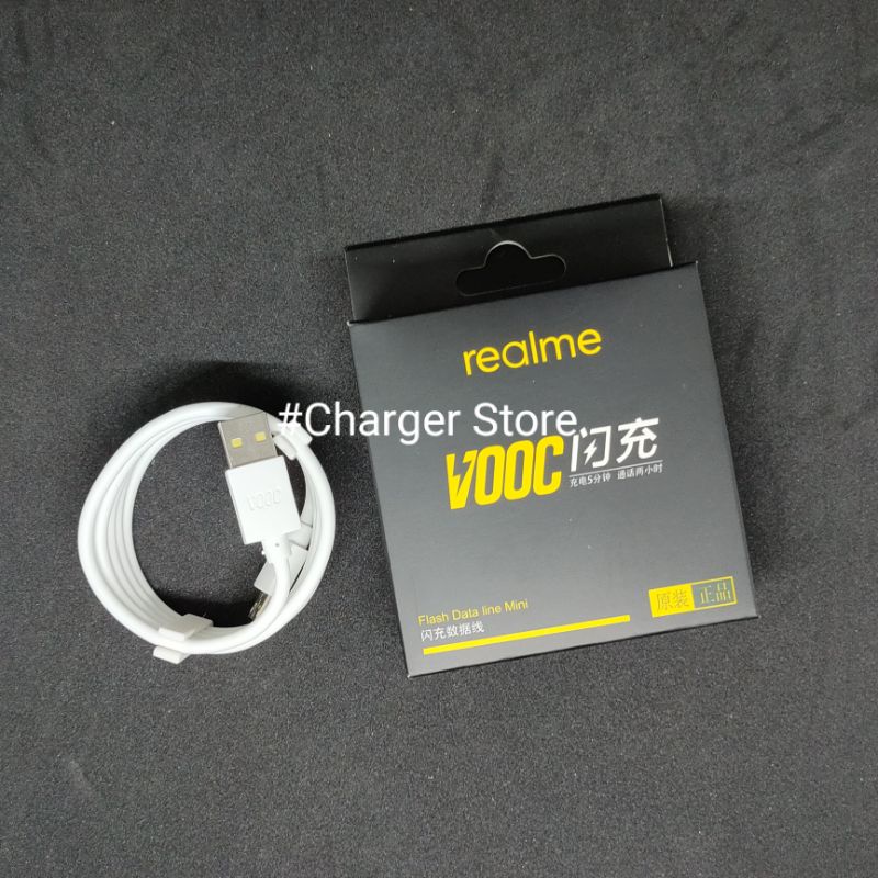 Kabel Data Charger Realme Micro USB VOOC Fast Charging ORIGINAL