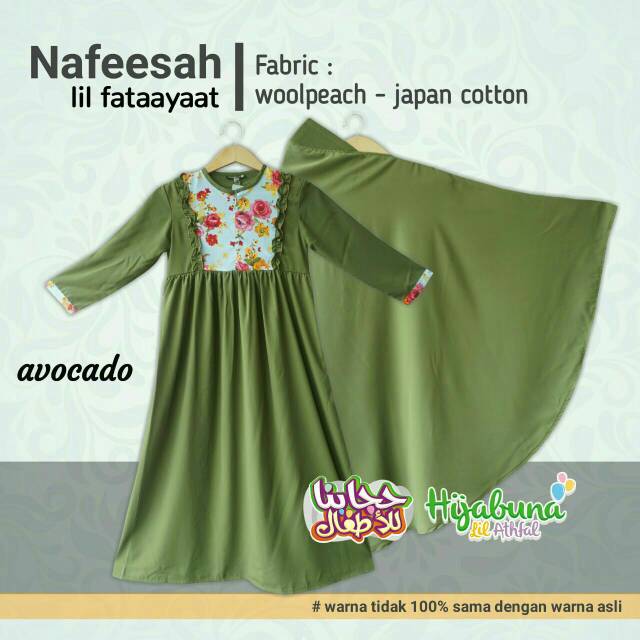 Setelan Gamis Anak Wolfis Nafeesa Hijabuna