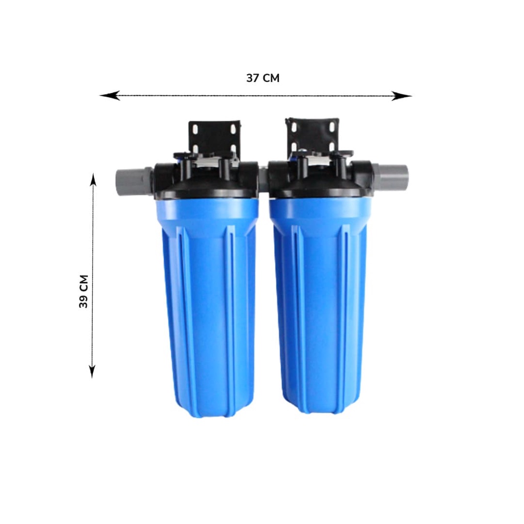 Paket GM 2 Saringan / Filter Air Siap Pakai (Blue 10&quot; drat 3/4&quot; SC)