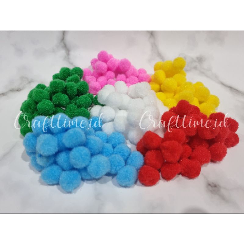 [25 BUAH] POMPOM POLOS / POMPOM DURI / POMPOM LASER