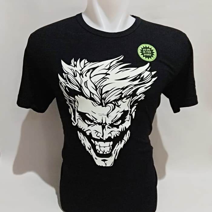 Baju Kaos Big Size Joker Glow in the dark Superhero Jumbo XL- XXXL Import