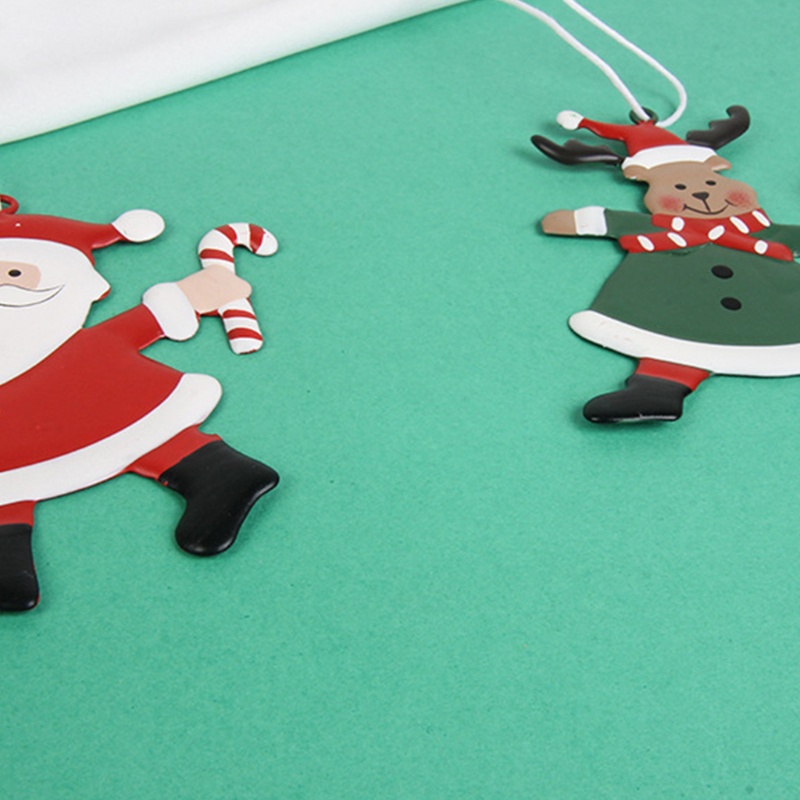 Ornamen Liontin Gantung Desain Santa Snowman Untuk Dekorasi Pohon Natal Charms