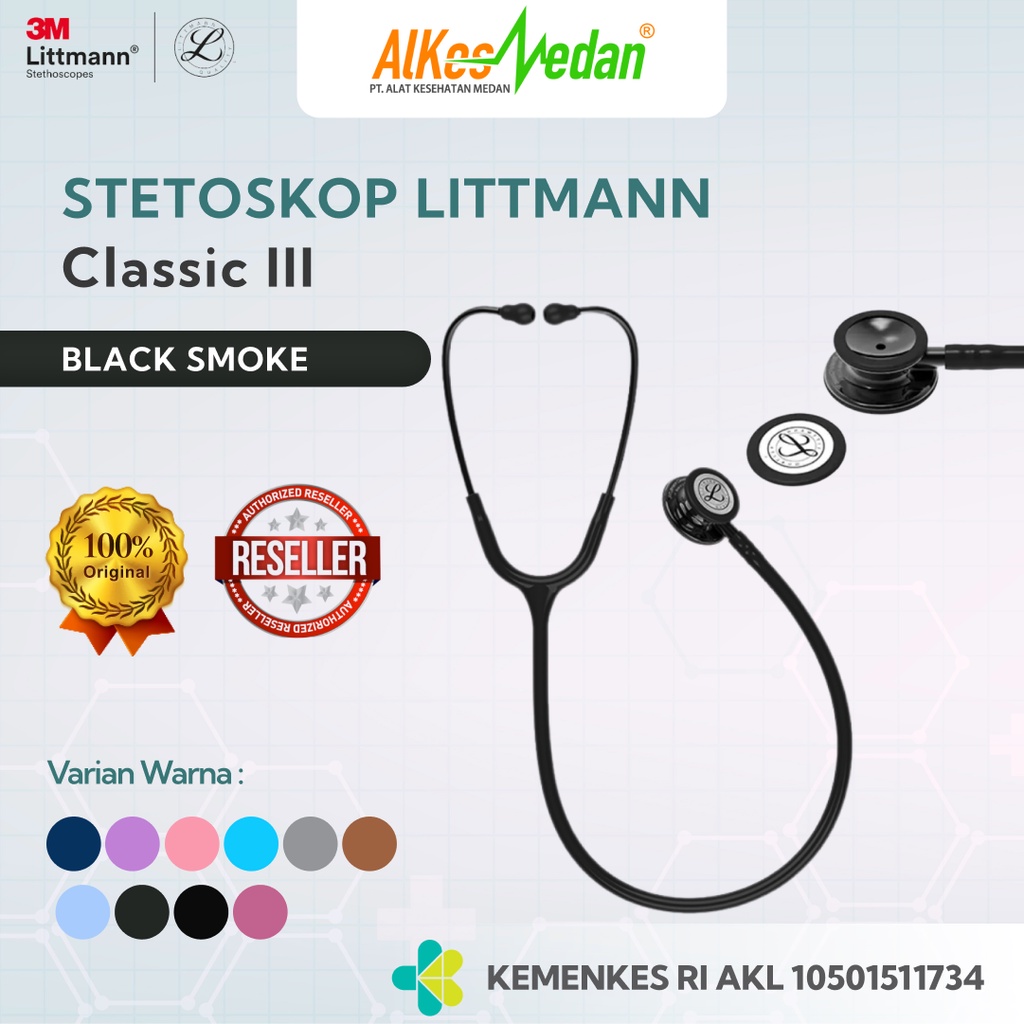 STETOSKOP CLASSIC III BLACK SMOKE 5811 EDITION 3M LITTMANN CLASSIC 3  LITTMAN LITMAN ALKESMEDAN