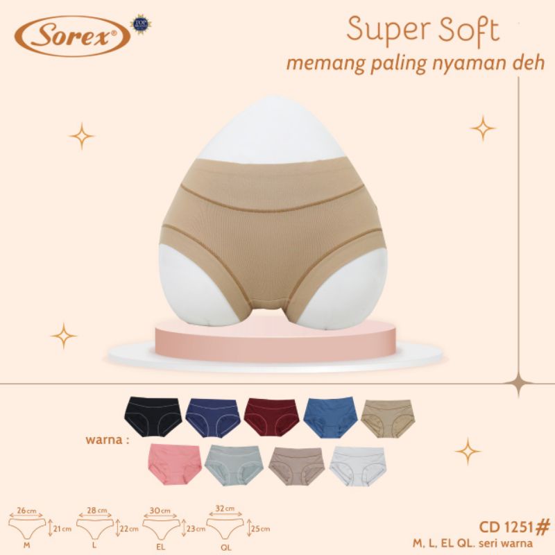 Celana Dalam Wanita Sorex 1251 Super Soft Cd Wanita Sorex 1251 Super Soft