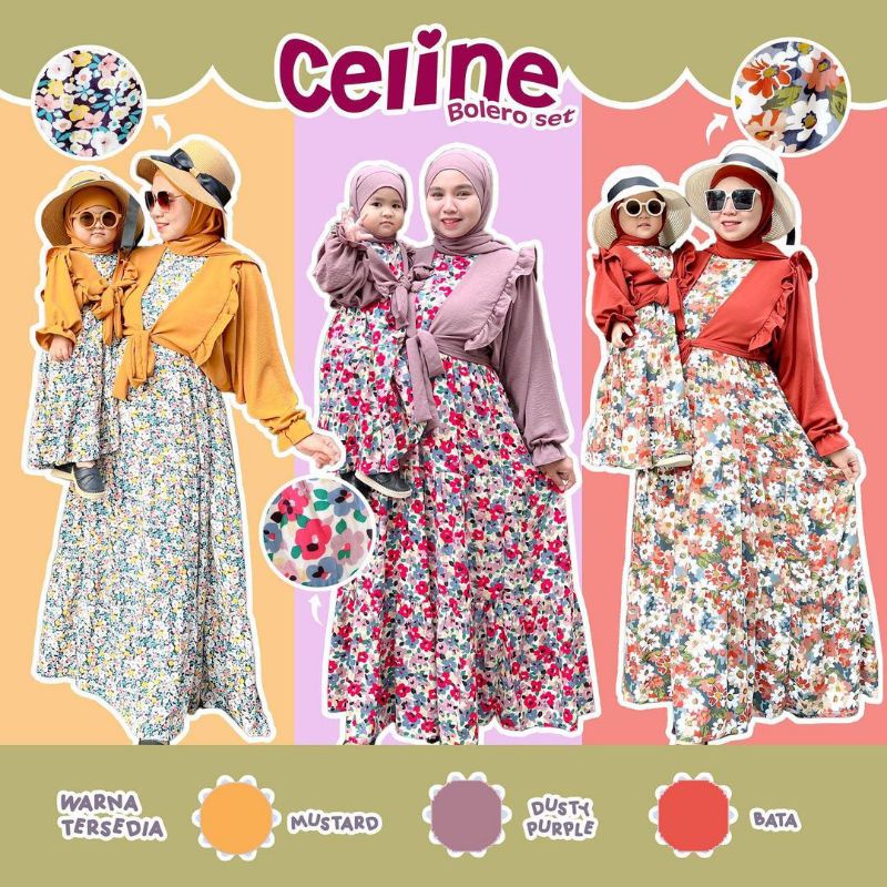 PO (COD) Celine Bolero Inner Dress Hijab Couple Set - shanumcustom