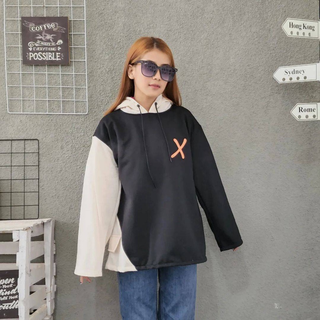 TREND X NEW Hoodie Sweater Jacket Oversize Pria Wanita Atasan Outerwear Kekinian Model Kasual Fashionable Korean Style Jacket