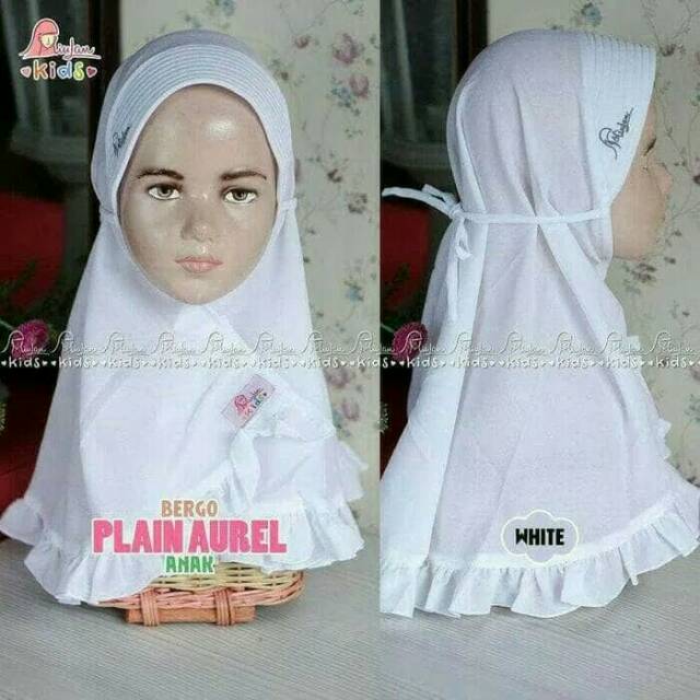Kerudung Sekolah Anak Tali Bergo Plain Aurel Termurah Miulan