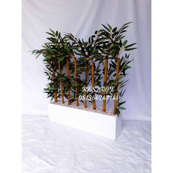 bunga hias/bunga plastik tinggi 70cm/pohon bambu/partisi bambu/pembatas ruangan/pohon hias plastik/bambu hias