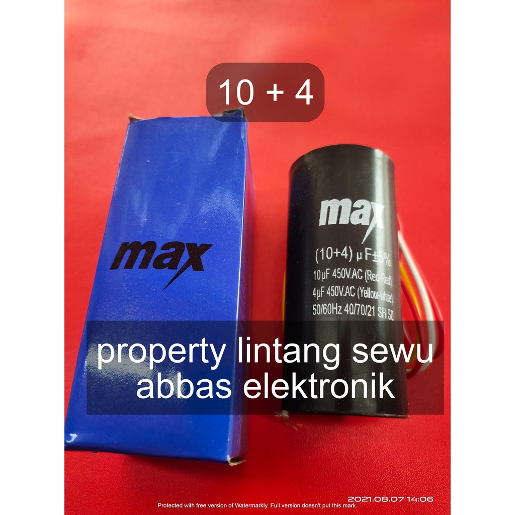 capasitor kapasitor mesin cuci 2 tabung 10 + 4 mikro 450 volt 10+4 450V