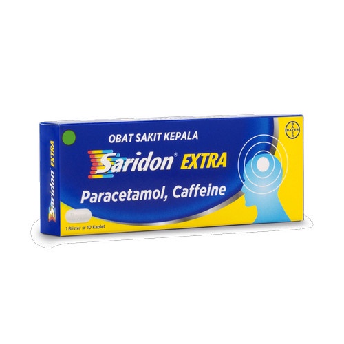 SARIDON EXTRA 1 Box 1 Strip Isi 10 Tablet - Obat Sakit Kepala Pusing Demam Sakit Gigi