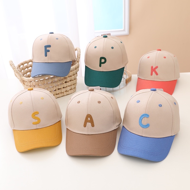 Topi Baseball Anak Laki Laki Perempuan Impor New Inisial