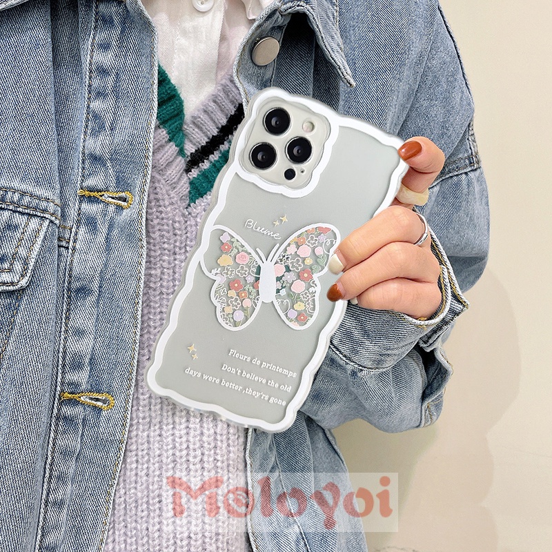 Butterfly Casing Soft Case Tpu Motif Kupu-Kupu Untuk iPhone 7 + / 8 + / 11 / X / XR / XS max / 12 / 13 pro max