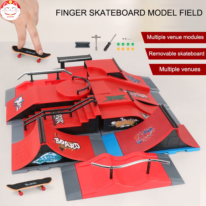 Skate Park Ramp Parts for Tech Decks Fingerboard Finger Board  Parks Gift For Kids