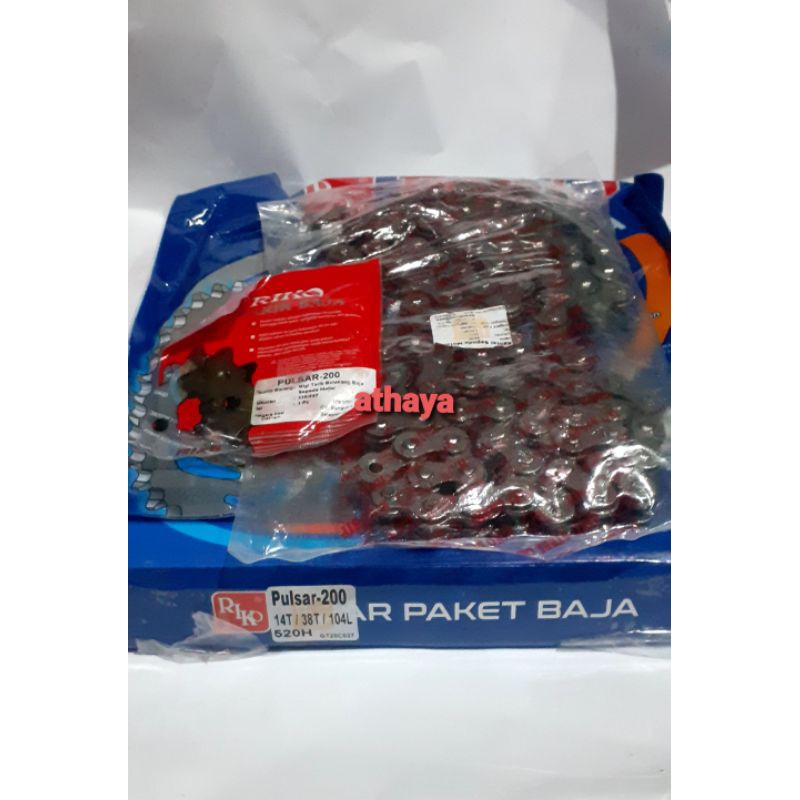 Gear gir set depan belakang bajaj pulsar 200 riko
