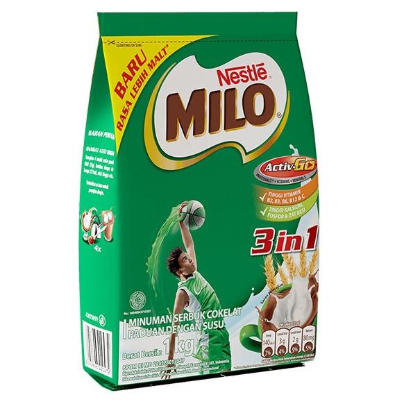 

BAYAR DITEMPAT Milo 3 In 1 Pouch 1 Kg/MINUMAN COLLAGEN/MINUMAN YOYIC/MINUMAN DIET/MINUMAN PEMUTIH BADAN/MINUMAN KOREA/MINUMAN KEMASAN/MINUMAN KALENG/MINUMAN KOTAK/MINUMAN SEHAT HERBAL/MINUMAN SEHAT UNTUK TUBUH/MINUMAN SEHAT ORGANIC/MINUMAN SEHAT UNTUK