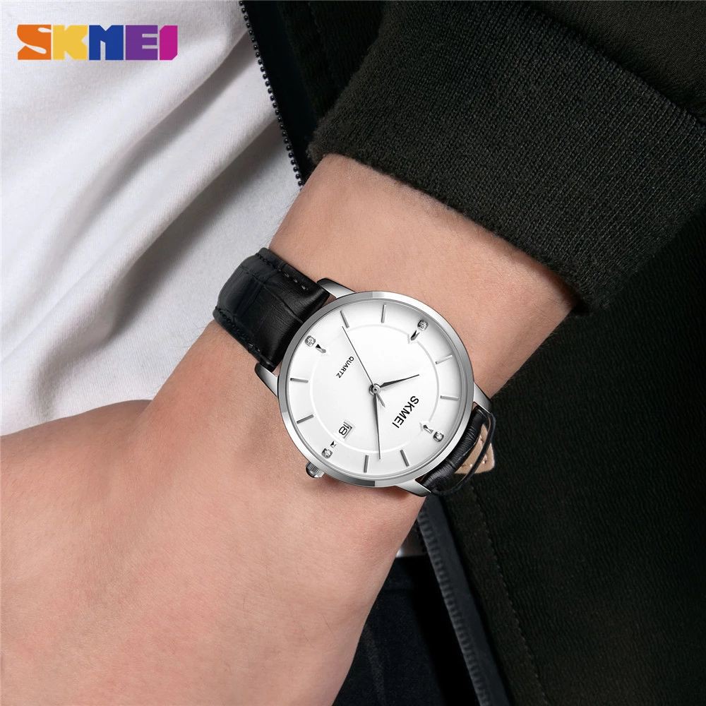 SKMEI 1801 Jam Tangan Pria Wanita Analog Model Classic Tali PU Leather WATCHKITE WKOS