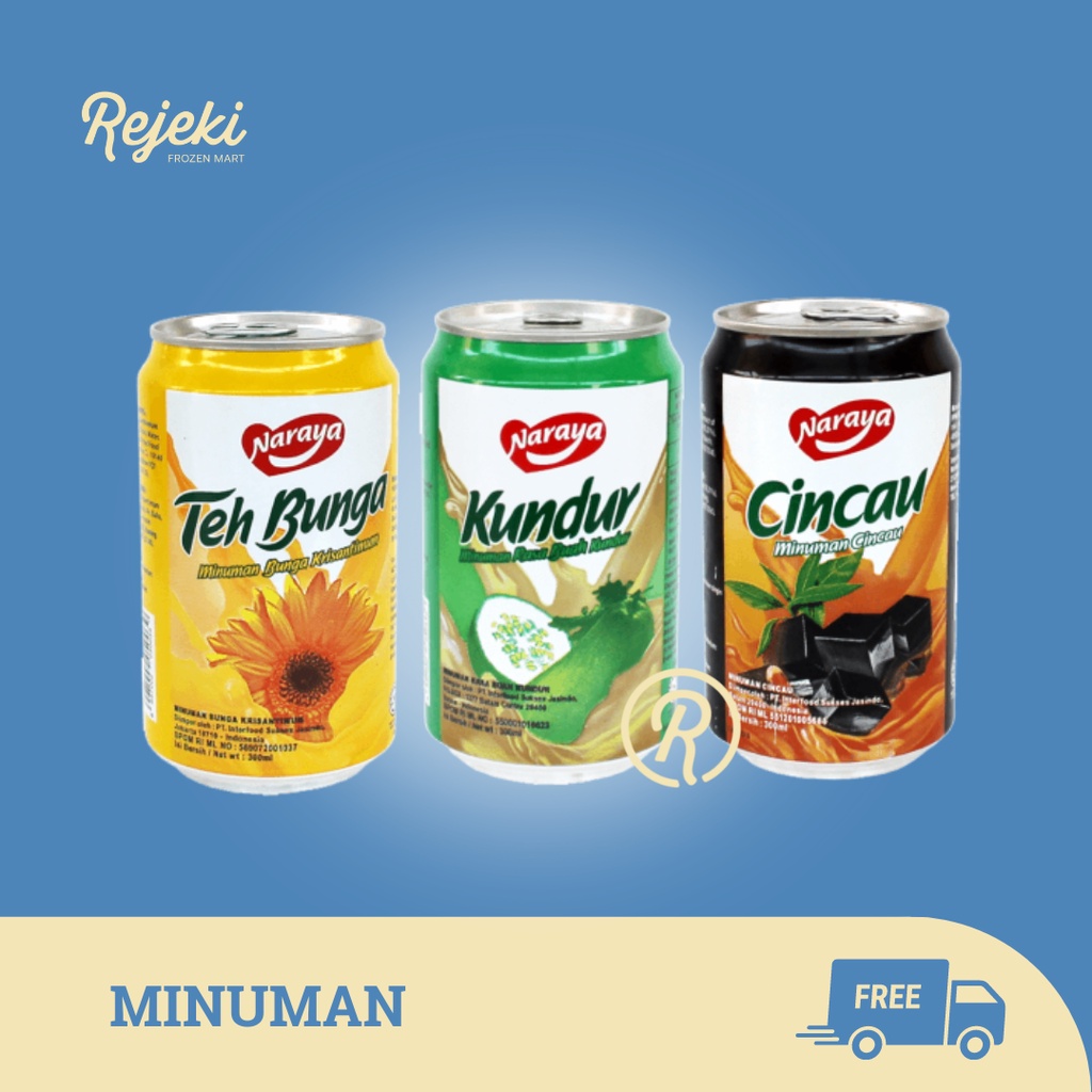 

Naraya Minuman Kaleng 300ml - Rejeki Frozen Mart