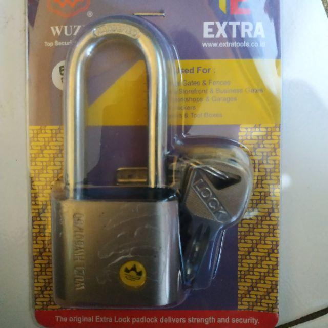 Gembok Extra Wuzi Gembok Panjang Kunci W