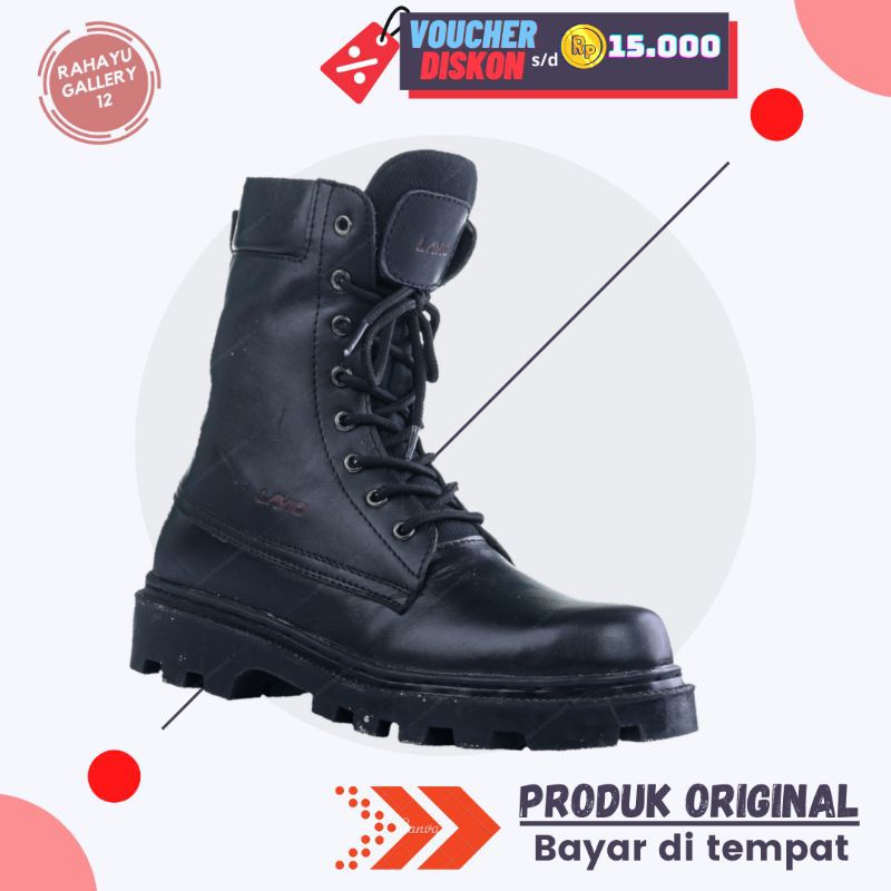 Lavio AX7 Sepatu Safety Boots Kulit Asli Original Terlaris Ujung Besi