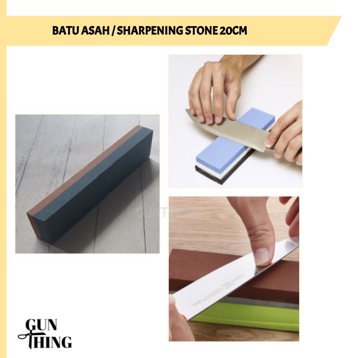 Batu asah / Combination Sharpening Stone, Asahan Pisau Jepang  Murah Panjang 20cm - Merk Random