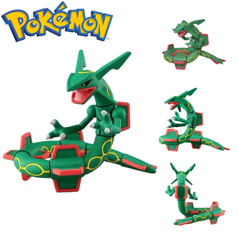 PVC Pokemon Model Rotatable Toys Shiny Rayquaza Zygarde Arceus Collection Dolls Figurines Gifts