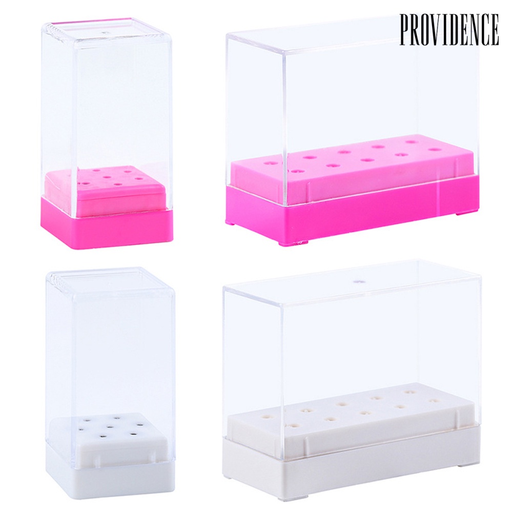 Providence 7/10 Holes Nail Drill Bit Box Holder Sanding Head Display Stand Storage Rack