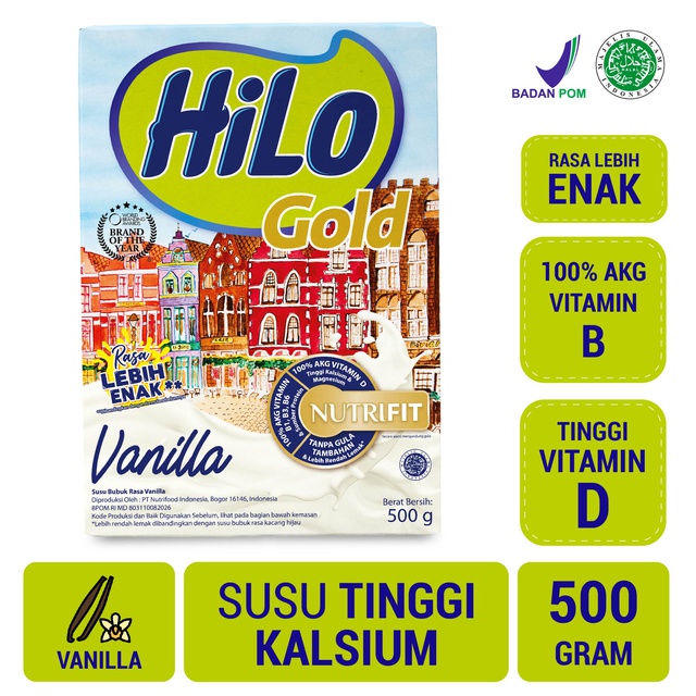 

Hilo Gold Vanilla 500 gram - Susu Tinggi Kalsium Rendah Lemak