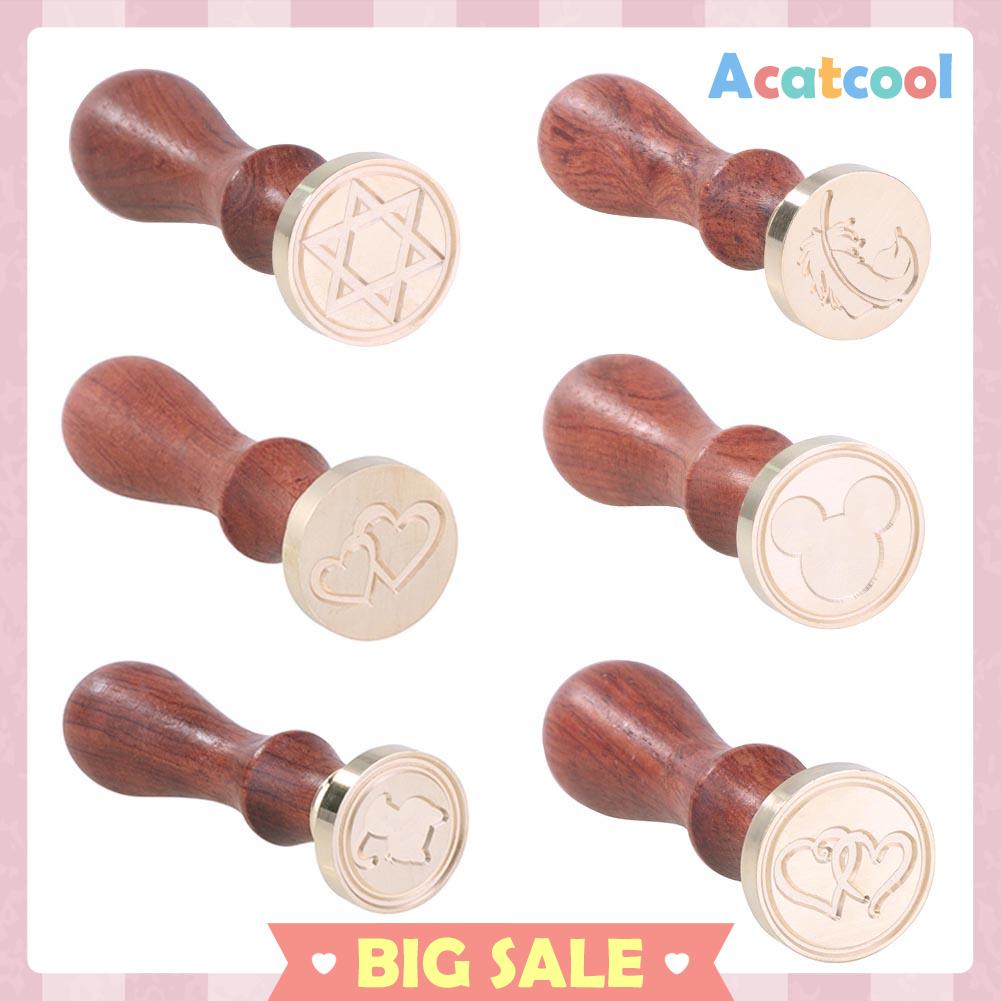 Stempel Segel Lilin Diy Gagang Kayu Gaya Retro Untuk Amplop / Scrapbook