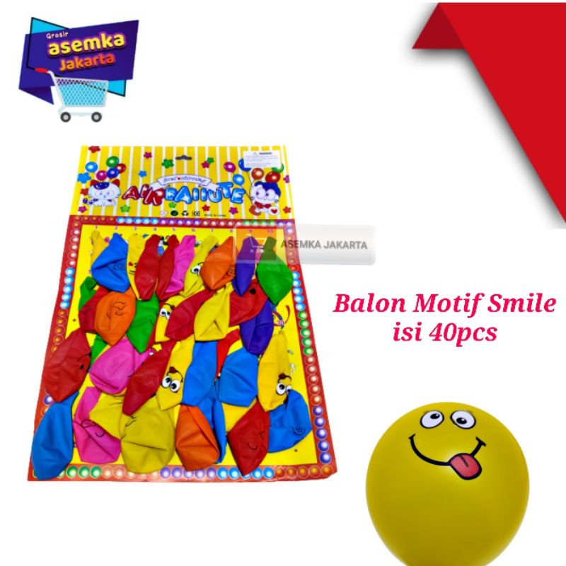 Balon bulat Ulir Warna warni balon ultah balon pesta  isi 40pcs grosir