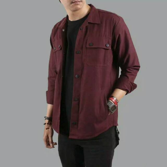 Jaket Kemeja Semi Parka Elegan