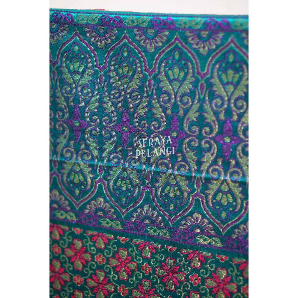 [SET] Songket India 02 | Motif Bunga | Selendang | Kamen | Kostum | Souvenir | Hadiah | Kembang | Pakaian | Metalik