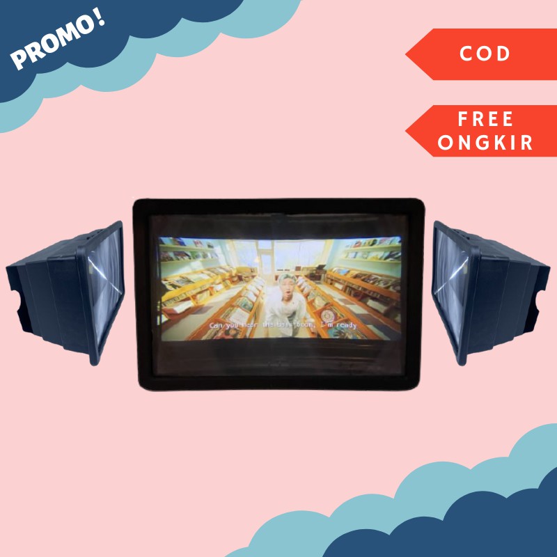 LENSA PEMBESAR LAYAR SMARTPHONE 3D KACA PEMBESAR LAYAR HP ENLARGED SCREEN 3D F2 AKSESORIS HP