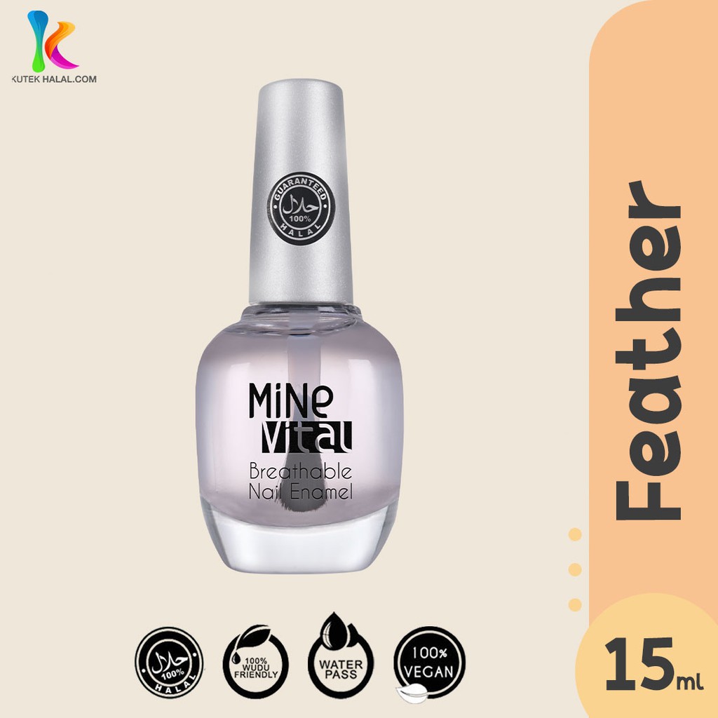 FEATHER KUTEK HALAL  SHOLAT  Minevital BREATHABLE NAIL 