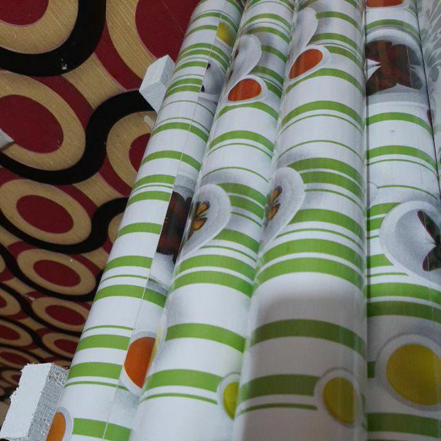 Wallpaper Sticker Dinding Motif Salur Kupu Kupu Hijau