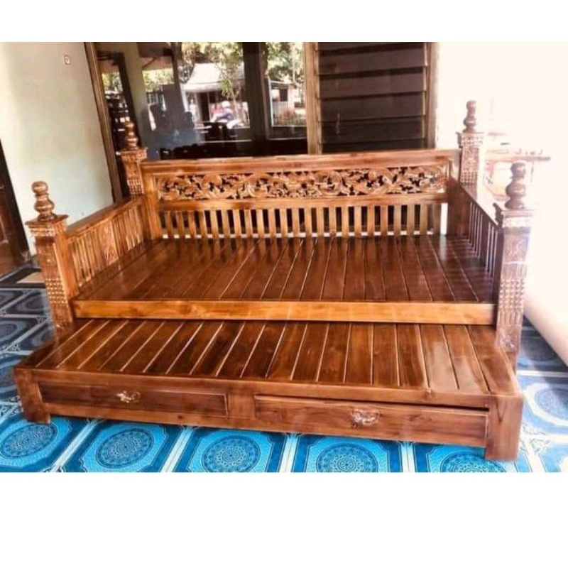 PROMO BANGKU BALE BALE JUMBO KAYU JATI | BANGKU BALE BALE SELEDING FURNITURE JATI | BANGKU KURSI BAL