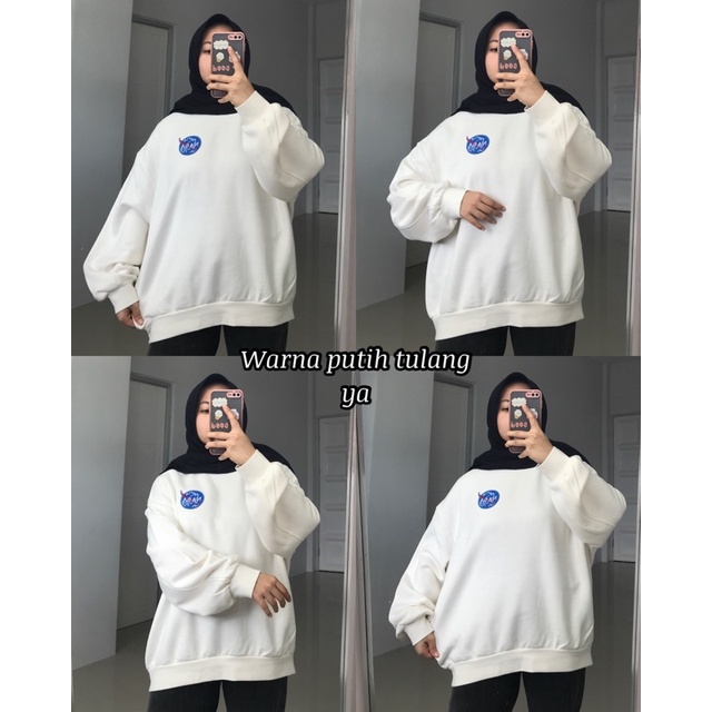 PART I SWEATER OVERSIZE/ CREWNECK THRIFT / PART 2 / SWEATER THRIFT / SWEATER OVERSIZE LENGAN BALON-Ld122 P66 nasa