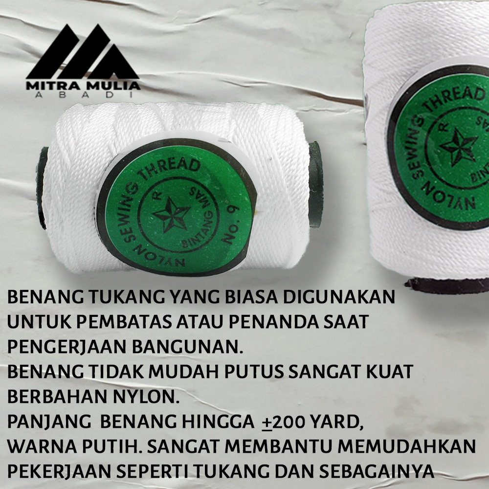 benang nylon bangunan | benang bangunan | benang nylon no 9