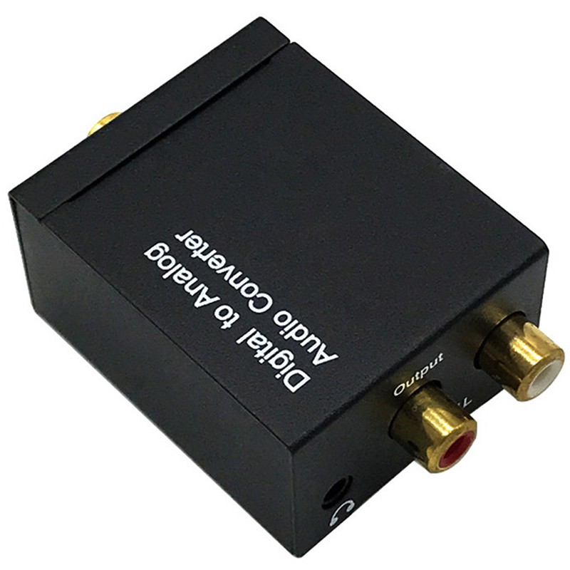 Adapter Konverter Optikal Coax Toslink Digital Ke Analog Rca L/R Stereo Audio