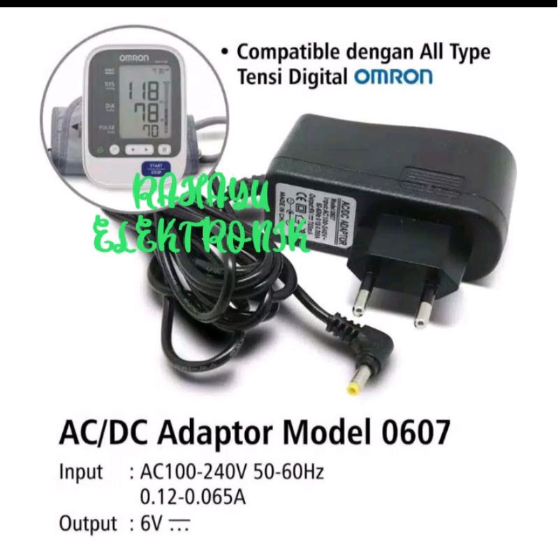 Adaptor tensi digital OMRON 6V cocok untuk semua type tensi digital OMRON