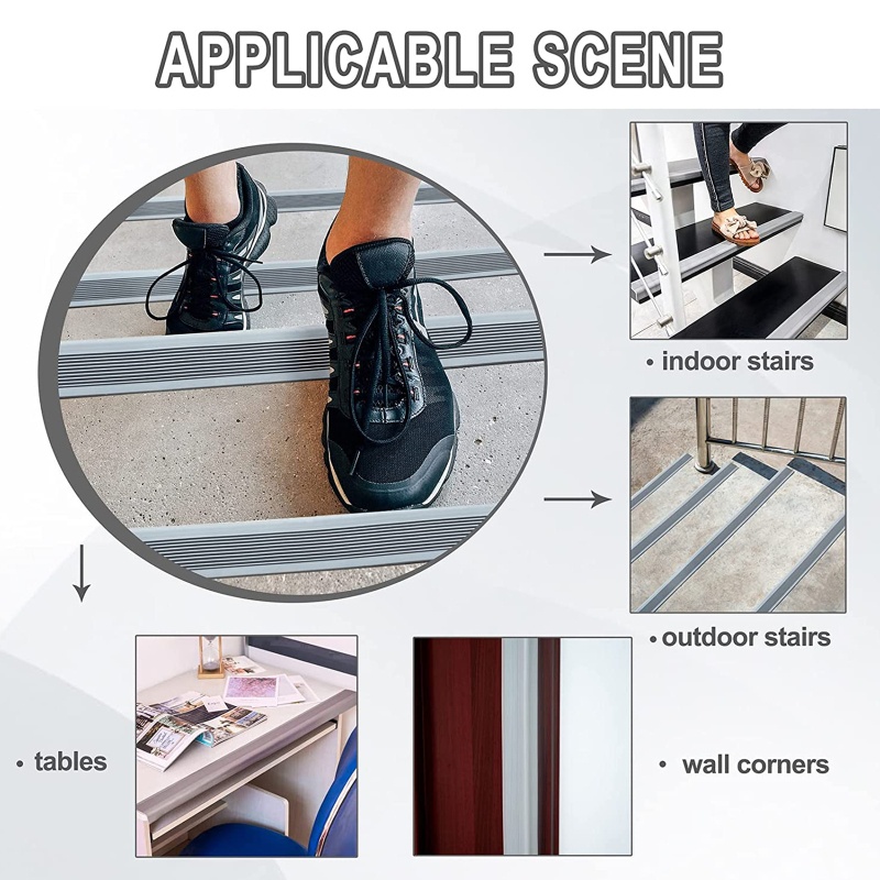 Mary Tape Stripping Bentuk L Anti Slip Untuk Pelindung Anak Tangga