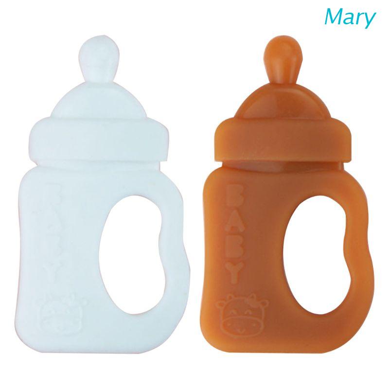 Mary Teether Bentuk Botol Susu Bahan Silikon Untuk Bayi