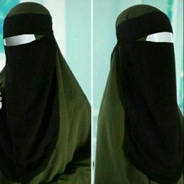 Cadar  Bandana  Niqob Niqab Nikab  Cadar  Bandana  Purdah Bandana Bahan Jetblack Murah