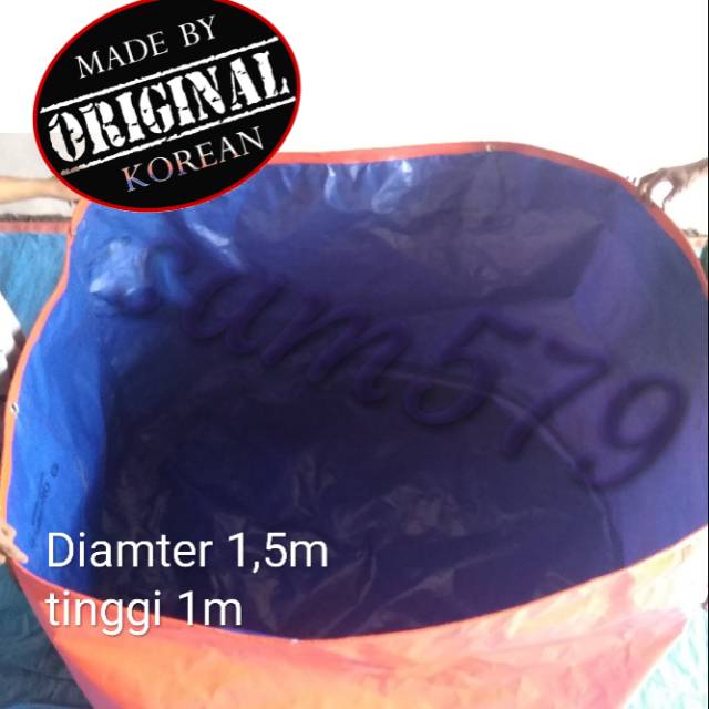 Terpal kolam Bulat diameter 1,5 tinggi 1m