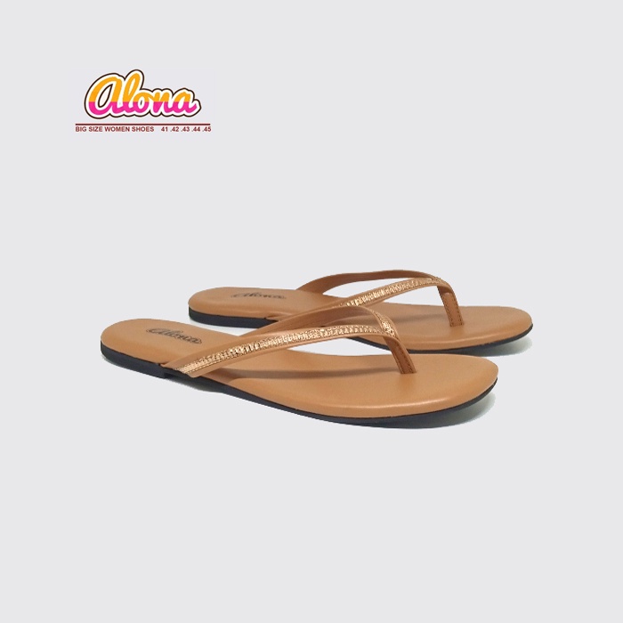 Sandal jepit ukuran jumbo besar 41-42-43-44-45 Sendal japit wanita big size / sandal flat teplek casual santai cewe