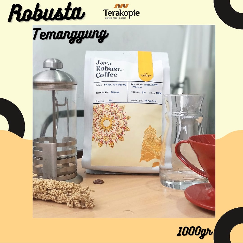 

KOPI ROBUSTA TEMANGGUNG ORIGINAL Bubuk / Biji | 1kg Terakopie