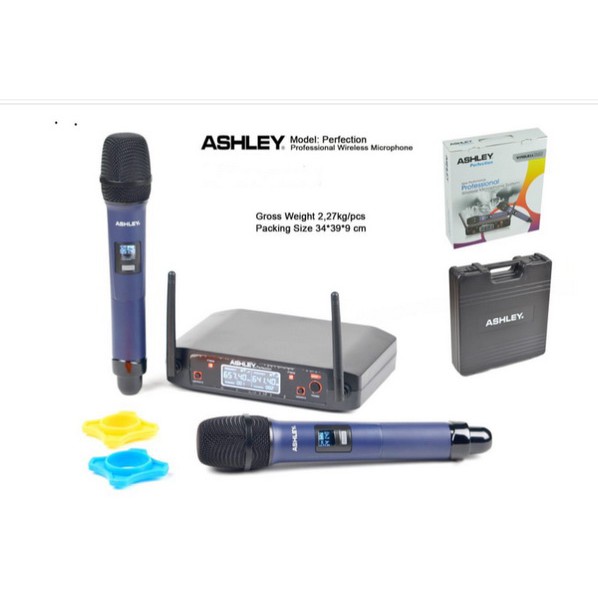 Mic Wireless Ashley Perfection Free koper Handheld original garansi RESMI