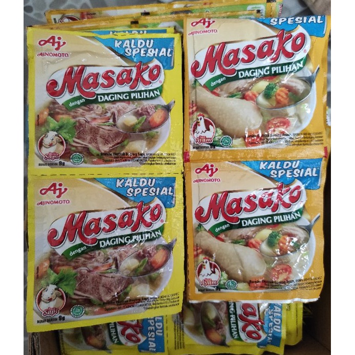 

Masako penyedap rasa renteng renceng ayam sapi 12 sachet