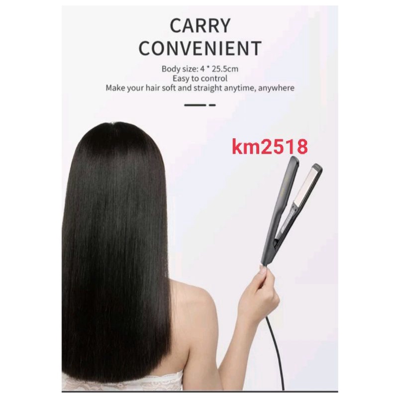 Alat catok rambut 2in1 Lurus keriting Curly kemei km 2518 Catokan Rebonding buat Salon